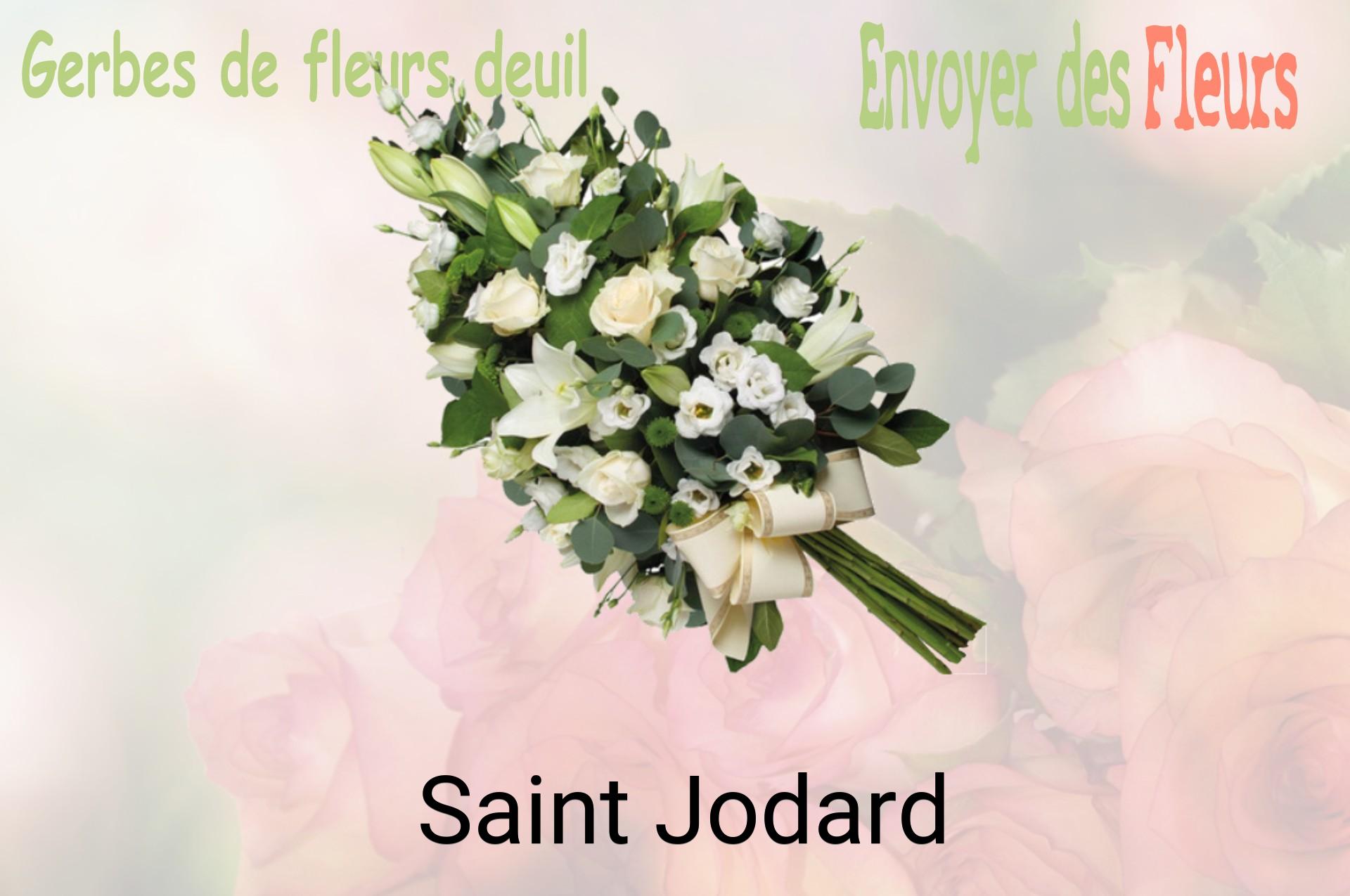Gerbe de fleurs de deuil livrée à Saint-Jodard